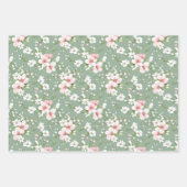 Rosa Hütte Grün im Hintergrund Geschenkpapier Set (Vorderseite 3)