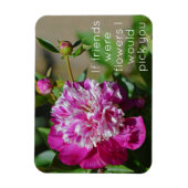 Rosa Hütte Peony Blume Friend Magnet (Vertikal)