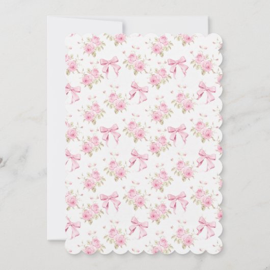 Rosa Hütte Rose Jahreszeit Verheiratet Weihnachten Einladung (Rückseite)