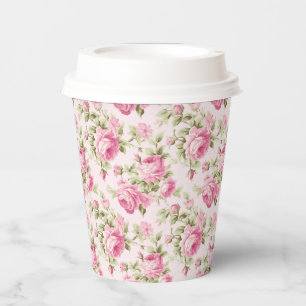 Rosa Hütte Rose Kinderdusche Pappbecher
