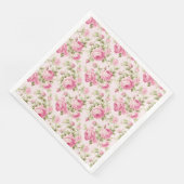 Rosa Hütte Rose Kinderdusche Serviette (Ecke)