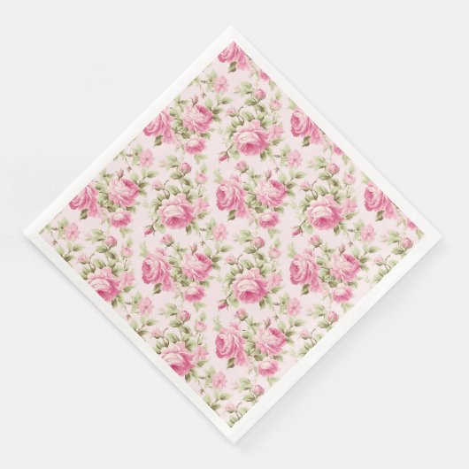 Rosa Hütte Rose Kinderdusche Serviette (Ecke)