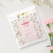 Rosa Hütte Rose mit Bow Coquette Brautparty Geschenktütchen (Versiegelt)