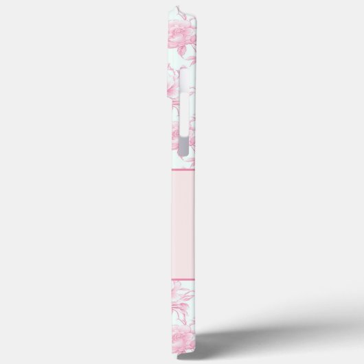 Rosa Hütte Rose mit Bow Coquette Case-Mate iPhone Hülle (Rückseite / Links)