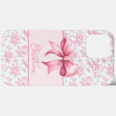 Rosa Hütte Rose mit Bow Coquette Case-Mate iPhone Hülle (Rückseite (Horizontal))