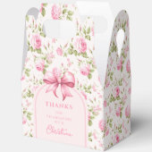 Rosa Hütte Rose mit Bow Coquette | Vielen Dank Geschenkschachtel (Offen)