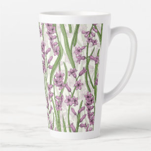 Rosa Hyacinth-Blume auf natürlichem Weiß Milchtasse