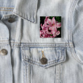 Rosa Hyacinth Frühlingsfloral Button (Beispiel)
