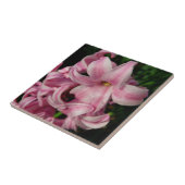 Rosa Hyacinth Frühlingsfloral Fliese (Seite)