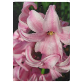 Rosa Hyacinth Frühlingsfloral Klemmbrett (Rückseite)