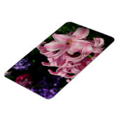 Rosa Hyacinth Frühlingsfloral Magnet (Linke Seite)