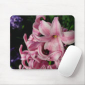 Rosa Hyacinth Frühlingsfloral Mousepad (Mit Mouse)