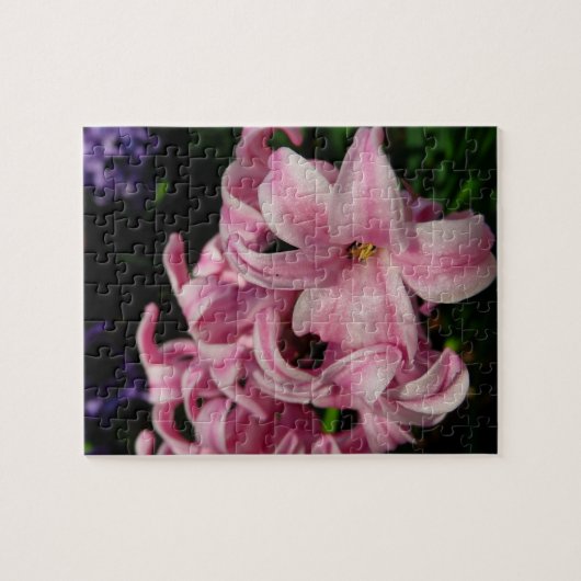 Rosa Hyacinth Frühlingsfloral Puzzle (Horizontal)