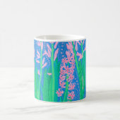 Rosa Hyacinths Frühlingsblumen Blumengemälde Kaffeetasse (Mittel)