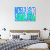 Rosa Hyacinths Frühlingsblumen Blumengemälde Leinwanddruck (Insitu (Schlafzimmer))