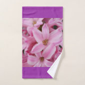 rosa Hyazinthe-Blume Badhandtuch Set (Handtuch)