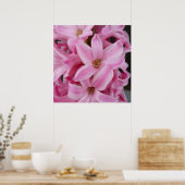 rosa Hyazinthe-Blume Poster (Küche)