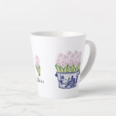 Rosa Hyazinthen in Chinoiserie Planter Keramik Milchtasse (Rechte Ecke)