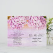 Rosa Hydrangea Aquarellfarben Hochzeitskalender (Stehend Vorderseite)