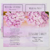 Rosa Hydrangea Aquarellfarben Hochzeitskalender (Vorne/Hinten)