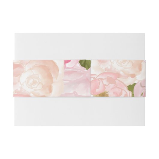 Rosa Hydrangea Bläserbauch Einladungsbanderole (Rückseitenbeispiel)