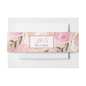 Rosa Hydrangea Bläserbauch Einladungsbanderole (Vorderseite Beispiel)