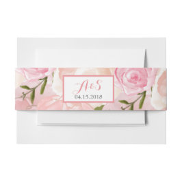 Rosa Hydrangea Bläserbauch Einladungsbanderole