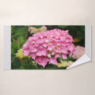 Rosa Hydrangea-Blume Badehandtuch