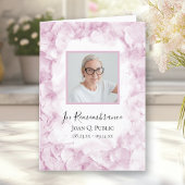 Rosa Hydrangea-Blume Beerdigungsdienst geklappt Programm