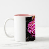 Rosa Hydrangea-Blume Zweifarbige Tasse (Links)