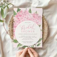 Rosa Hydrangea Blumen Circle Frame Bridal Dusche