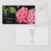 Rosa Hydrangea-Blumen Visitenkarte (Vorne/Hinten)