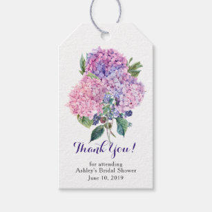 Rosa Hydrangea-BlumenBrautparty danken Ihnen Geschenkanhänger