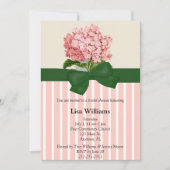 Rosa Hydrangea-Brautparty-Einladung Einladung (Vorderseite)