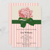 Rosa Hydrangea-Brautparty-Einladung Einladung (Vorne/Hinten)