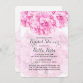 Rosa Hydrangea Bridal Dusche Einladungen (Vorne/Hinten)