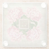 Rosa Hydrangea-Cluster II-Untersetzer-Set Glasuntersetzer (Rückseite)