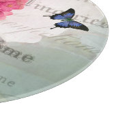 Rosa Hydrangea dekorative Glasschneidewand Schneidebrett (Ecke)