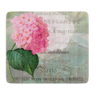 Rosa Hydrangea dekorative Glasschneidewand Schneidebrett
