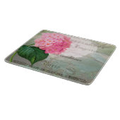 Rosa Hydrangea dekorative Glasschneidewand Schneidebrett (Ecke)