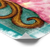 Rosa Hydrangea Engel - Druck Poster (Ecke)