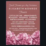 Rosa Hydrangea, Floristrische Werbung Flyer<br><div class="desc">Pink Hydrangea,  Floristry Advertising Flyer von der Business Card Store.</div>