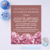 Rosa Hydrangea, Floristrische Werbung Flyer (Einzeln)