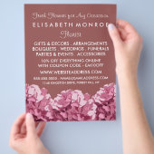 Rosa Hydrangea, Floristrische Werbung Flyer (Hand)
