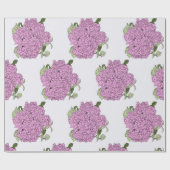 Rosa Hydrangea Geschenkpapier (Flach)