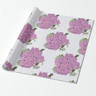 Rosa Hydrangea Geschenkpapier