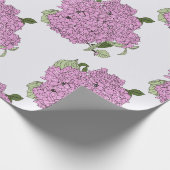 Rosa Hydrangea Geschenkpapier (Ecke)