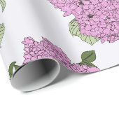 Rosa Hydrangea Geschenkpapier (Rolleneckpunkt)