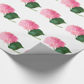 Rosa Hydrangea glänzendes Wrapping Paper Geschenkpapier (Ecke)