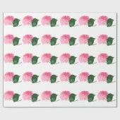 Rosa Hydrangea glänzendes Wrapping Paper Geschenkpapier (Flach)